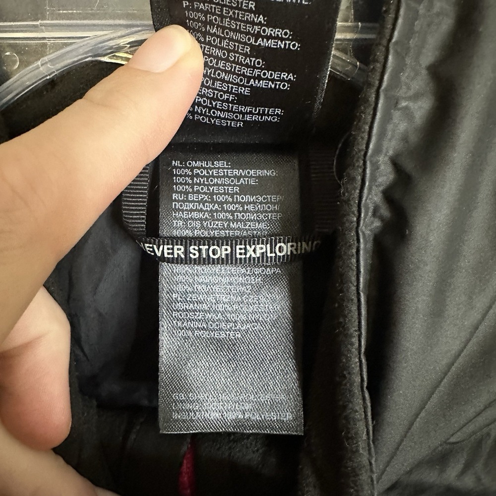 The North Face Woman's Black Pink Full Zip Puffer Down Jacket Sz M Warm Winter - Picture 7 of 8